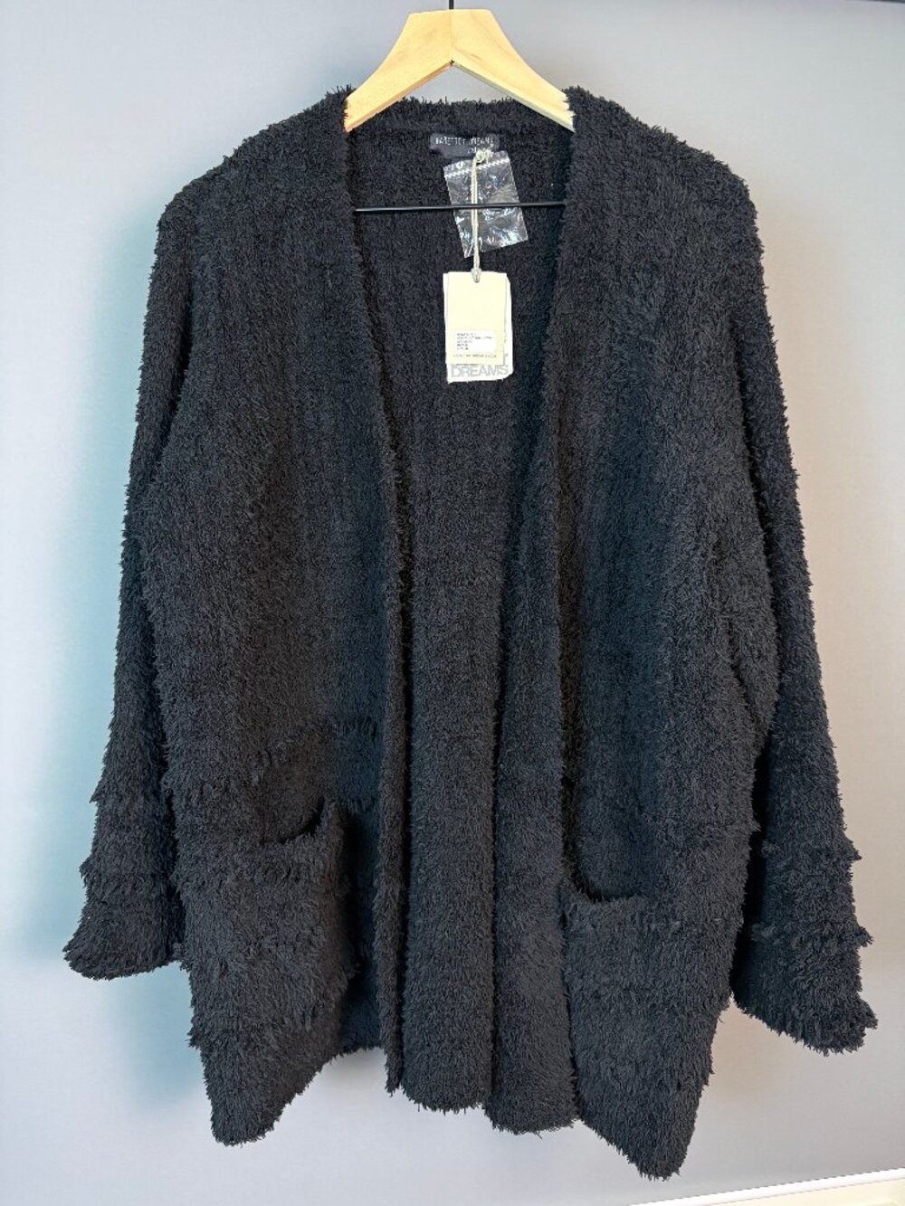 Barefoot Dreams CozyChic Boardwalk Cardigan Black XL NWT